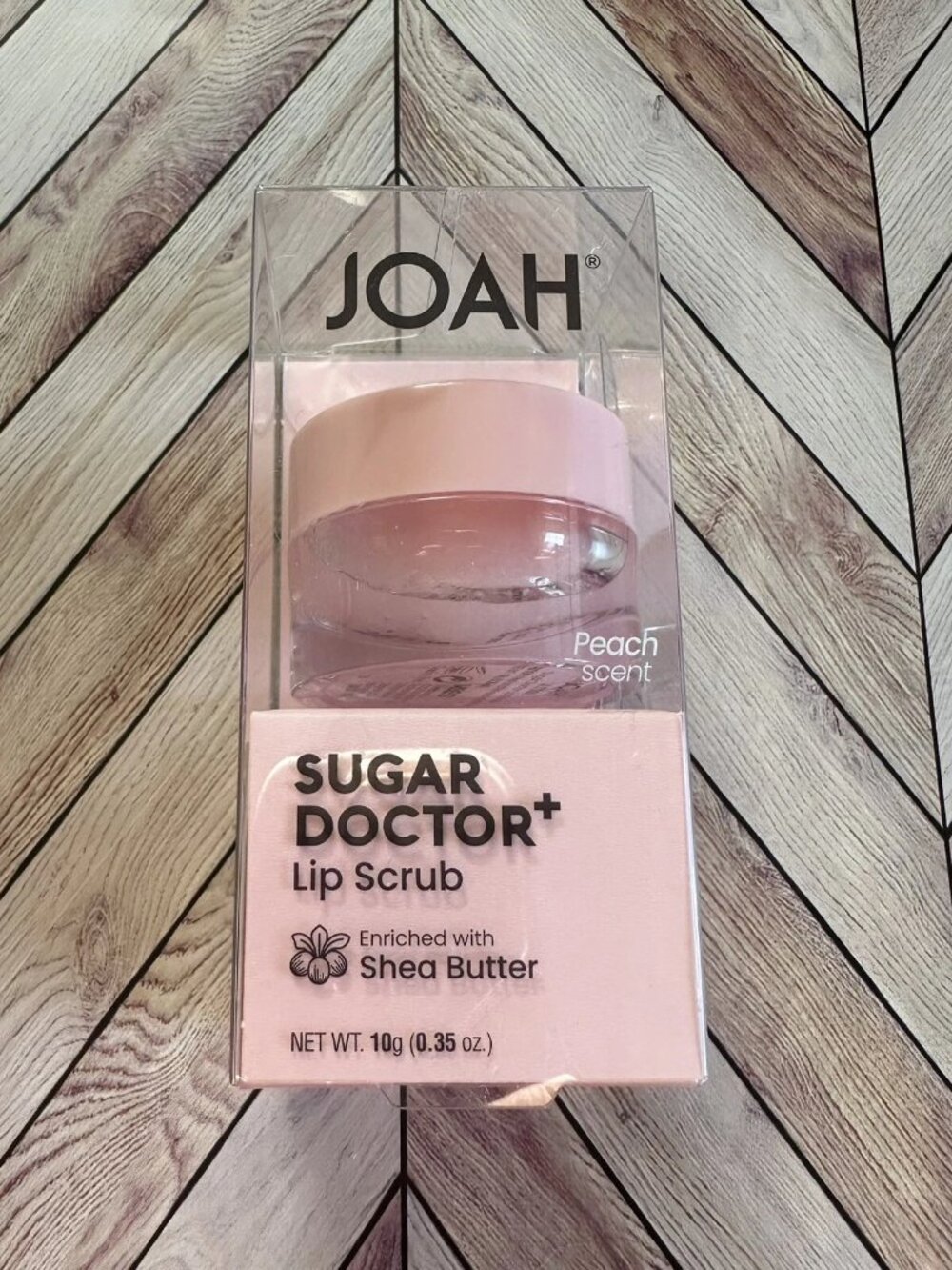 Joah Sugar Doctor Lip Scrub w/ Shea Butter 0.35 Oz Peach Scent KISS JLTS01